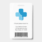 Persoonlijke foto van ziekenhuispersoneel badge (Achterkant)