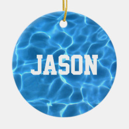 Persoonlijke foto van zwemmer of duiker keramisch ornament