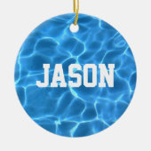 Persoonlijke foto van zwemmer of duiker keramisch ornament (Voorkant)