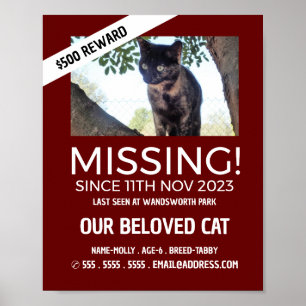 Persoonlijke foto, vermist huisdier poster