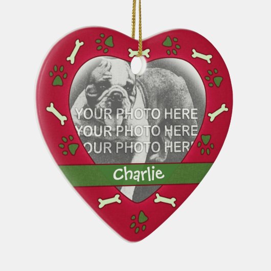 Persoonlijke foto-versiering keramisch ornament (Rechts)