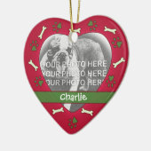 Persoonlijke foto-versiering keramisch ornament (Links)