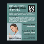 Persoonlijke foto, vertaler en tolk flyer<br><div class="desc">De persoonlijke Foto,  de Vertaler & de Tolk Adverteren brochures door de opslag van het Visitekaartje.</div>