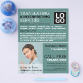 Persoonlijke foto, vertaler en tolk flyer (Enkel)