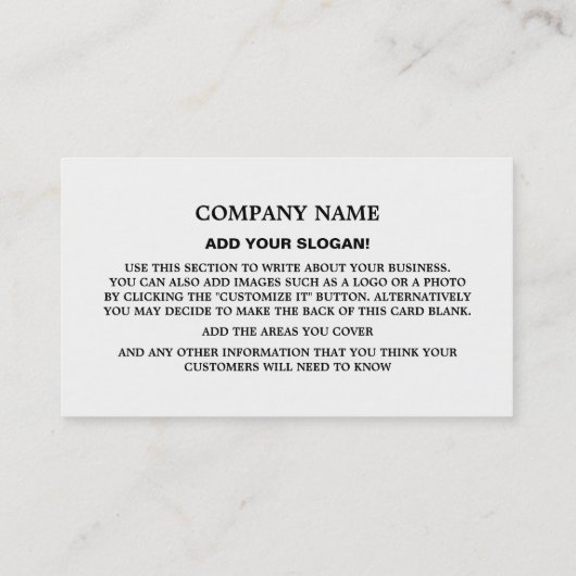 Persoonlijke foto, vertaler en tolk visitekaartje (Achterkant)