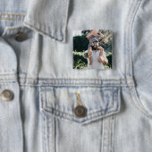 Persoonlijke foto vierkante button 5,1 cm (In situ)