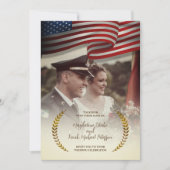 Persoonlijke foto | Vlag VS | Laurel verlaat bruil Kaart (Voorkant)