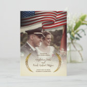 Persoonlijke foto | Vlag VS | Laurel verlaat bruil Kaart (Staand voorkant)