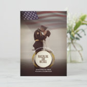 Persoonlijke foto | Vlag VS | Laurel verlaat bruil Kaart (Staand voorkant)