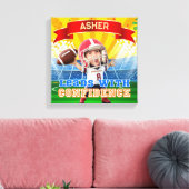 Persoonlijke Foto Voetbal Rode Quarterback Canvas Afdruk (Insitu (Woonkamer))