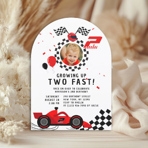 Persoonlijke foto voor 2e verjaardag met Two Fast Kaart