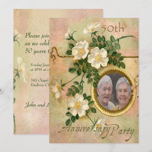 Persoonlijke foto voor 50ste verjaardag van erfgoe kaart (Voorkant / Achterkant)