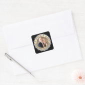 Persoonlijke foto voor 60e diamanten bruiloft vierkante sticker (Envelop)