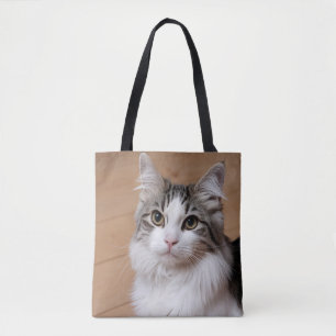 Persoonlijke foto voor kattenliefhebbers tote bag