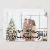 Persoonlijke foto voor prettige kerst feestdagenkaart (Voorkant)