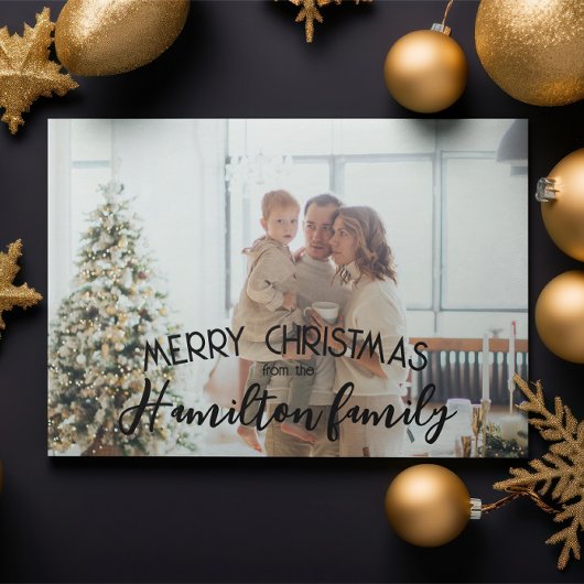 Persoonlijke foto voor prettige kerst feestdagenkaart