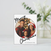 Persoonlijke foto voor prettige kerst feestdagenkaart (Staand voorkant)