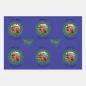 Persoonlijke foto voor prettige kerst inpakpapier vel (Voorkant 3)