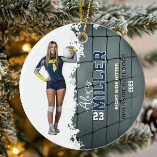 Persoonlijke foto voor volleyballers keramisch ornament