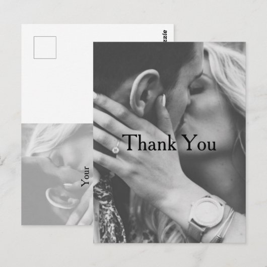 Persoonlijke foto Weddenschap Hartelijk dank Briefkaart (Voorkant / Achterkant)