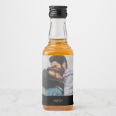 Persoonlijke foto Wedding Favor Mini Likeurfles Etiket (Voorkant)
