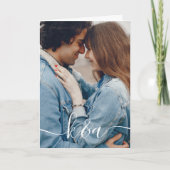 Persoonlijke foto wenskaart met monogram kaart (Voorkant)