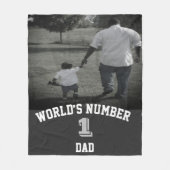 Persoonlijke Foto Wereld Nummer 1 Pap Fleece Deken (Voorkant)