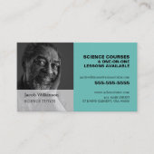 Persoonlijke foto, wetenschapstaal, leraar visitekaartje (Voorkant)