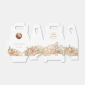 Persoonlijke foto White Rose Gold Wedding Floral Bedankdoosjes (Uitgevouwen)