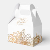 Persoonlijke foto White Rose Gold Wedding Floral Bedankdoosjes (Voorkant Zijde)