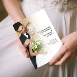 Persoonlijke foto Wit Gradatie Bruiloft Kaart