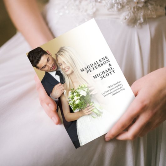 Persoonlijke foto Wit Gradatie Bruiloft Kaart