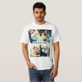 Persoonlijke foto x4 en tekst t-shirt (Voorkant volledig)