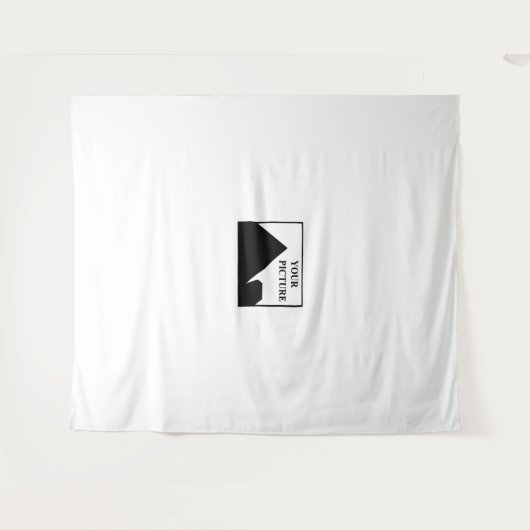 Persoonlijke foto zakelijke bedrijfsnaam wandkleed (Voorkant (horizontaal))