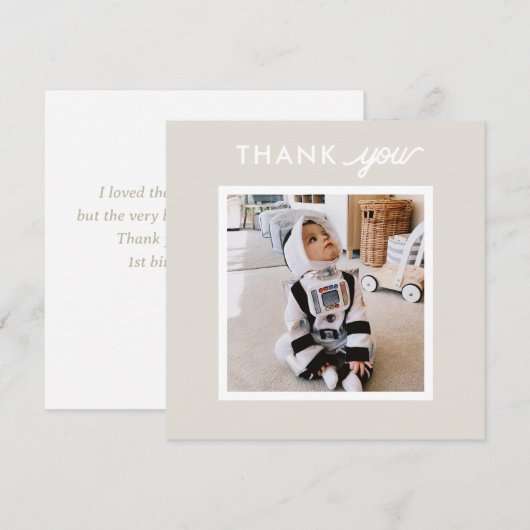 Persoonlijke foto zon kinderen verjaardag bedankkaart (Voorkant / Achterkant)