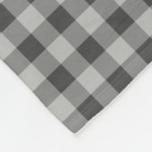 Persoonlijke foto zwart en grijs Gingham Pset Fleece Deken (Hoek)