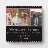 Persoonlijke Fotobeker Plaque voor Zusters – Geper Fotoplaat (Voorkant)