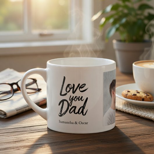 Persoonlijke Fotobeker voor Papa | Aangepaste Kind Espresso Kop