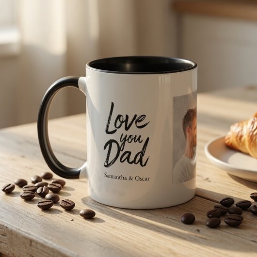 Persoonlijke fotobeker voor papa | Aangepaste kind Mok