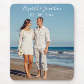 Persoonlijke fotobestemming trouwfeest muismat (Voorkant)