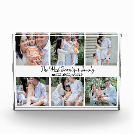 Persoonlijke fotoblokken met 6 foto's familie