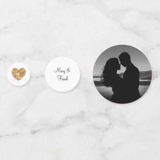Persoonlijke fotobruiloft confetti (Voorkanten)