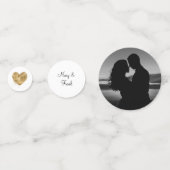 Persoonlijke fotobruiloft confetti (Achterkanten)