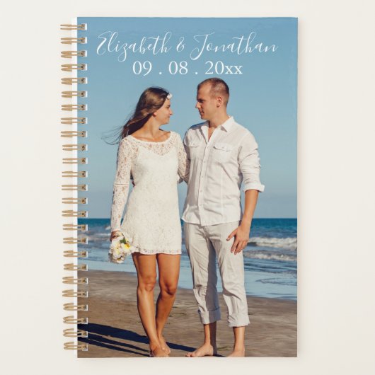 Persoonlijke fotobruiloft op een bestemming planner (Voorkant)