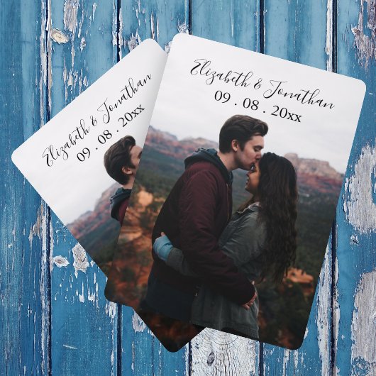 Persoonlijke fotobruiloft pokerkaarten