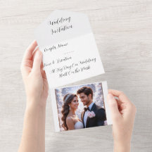 Persoonlijke Fotobruiloft Uitnodigingskaart | Cust