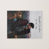 Persoonlijke fotobruiloftsevenement legpuzzel (Horizontaal)
