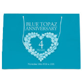 Persoonlijke fotocadeau voor 4-jarig bestaan large cadeautasje (Voorkant)