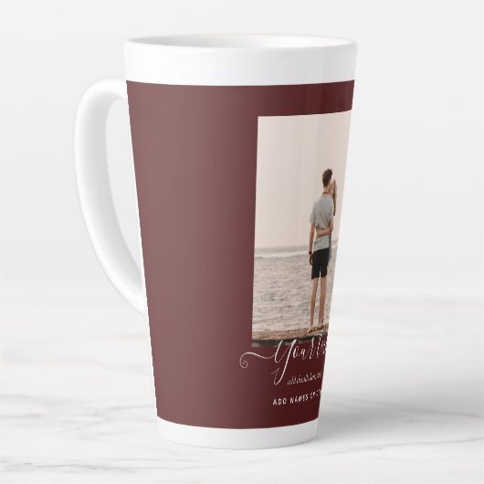 Persoonlijke FOTOCADEAUS Thema Bourgondië Latte Mok (Linkerhoek)