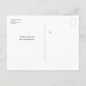 Persoonlijke fotocollage bruiloft bedankje aankondigingskaart (Achterkant)